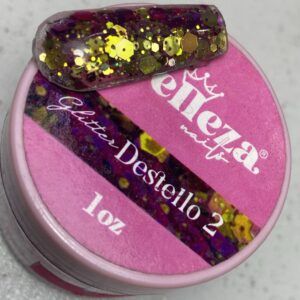 Acrílico glitter destello 2 Belleza Nails 1 onza