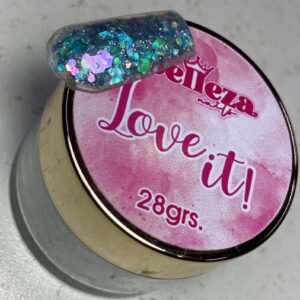 Acrílico glitter #17 love it Belleza Nails 28grs