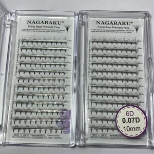Blíster de pestañas 0.07 curva D Nagaraku grosor 10mm 6D
