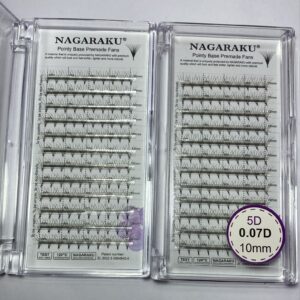 Blíster de pestañas 0.07 curva D Nagaraku grosor 10mm 5D