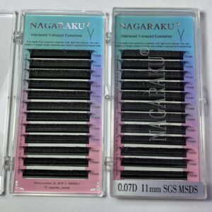 Blíster de pestañas 0.07 curva D Nagaraku grosor 11mm