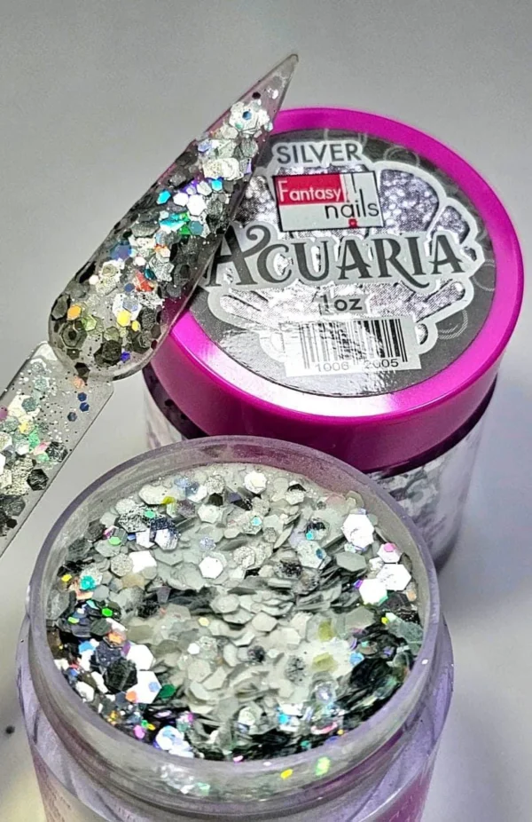 Acrílico acuaria silver Fantasy Nails 1 onza