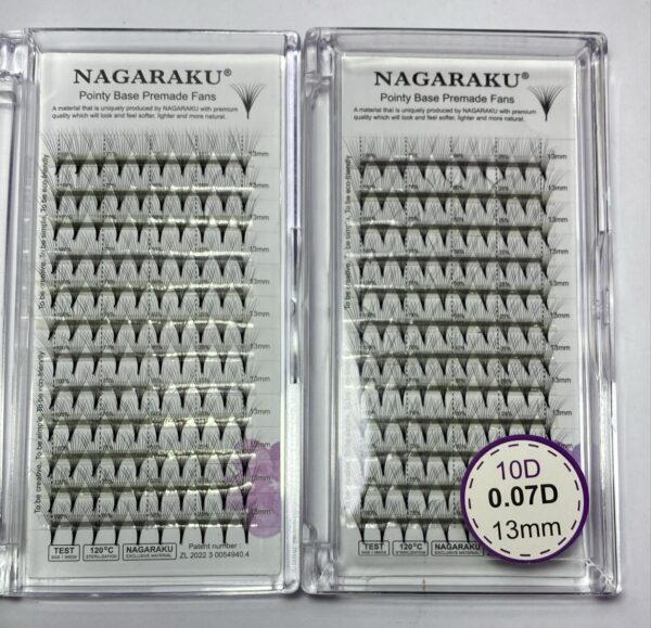 Blíster de pestañas 0.07 curva D Nagaraku grosor 13mm 10D