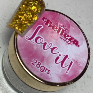Acrílico glitter #1 love it Belleza Nails 28grs