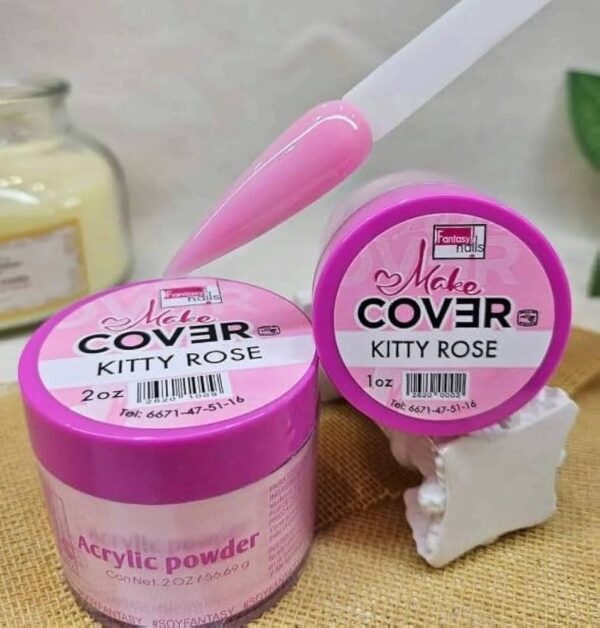 Acrílico make cover kitty rose Fantasy Nails 2 onzas
