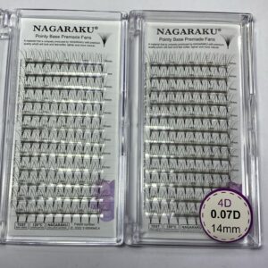 Blíster de pestañas 0.07 curva D Nagaraku grosor 14mm 4D