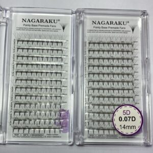 Blíster de pestañas 0.07 curva D Nagaraku grosor 14mm 5D