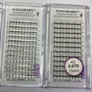 Blíster de pestañas 0.07 curva D Nagaraku grosor 15mm 4D