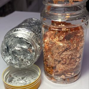 Hoja de oro en botecito