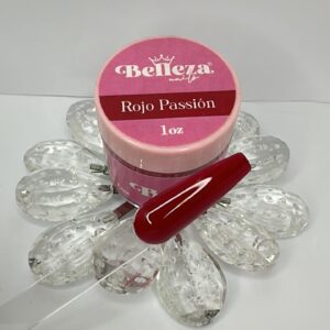 Acrílico rojo pasión Belleza Nails 1 onza