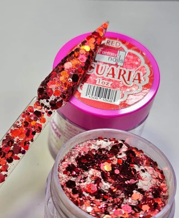 Acrílico acuaria red Fantasy Nails 1 onza