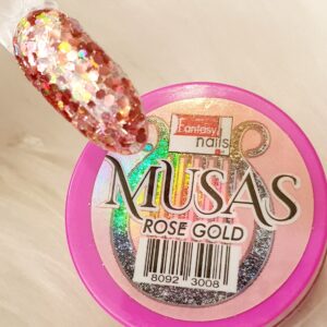 Acrílico musas rose gold Fantasy Nails 1 onza