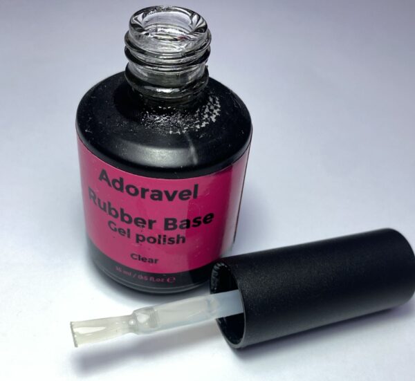 Rubber base gel polish clear Adorabel 15ml