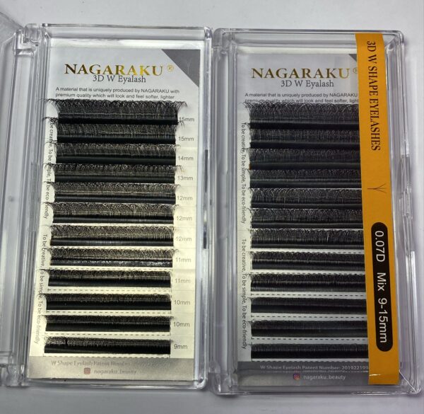 Blíster de pestañas curva D Nagaraku Mix 0.07 3D