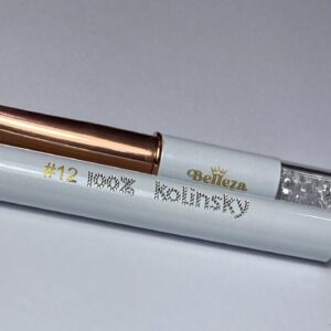 Pincel kolinsky #12 blanco con cristal Belleza Nails