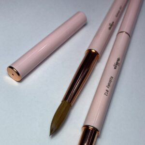 Pincel #12 kolinsky rosado Belleza Nails