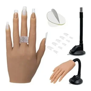 Mano de Silicona para Práctica de uñas acrílicas