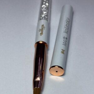 Pincel #4 kolinsky blanco con cristal Belleza Nails