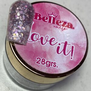 Acrílico glitter #16 love it Belleza Nails 28grs