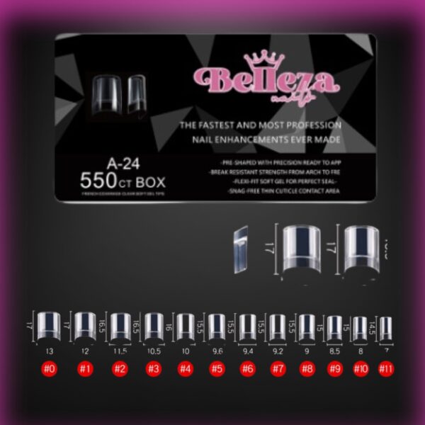Tip A-24 belleza cuadrado cortito