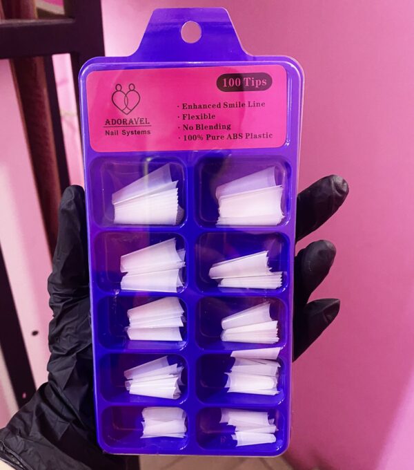 Tips   coffin  Natural  Adoravel  100  piezas