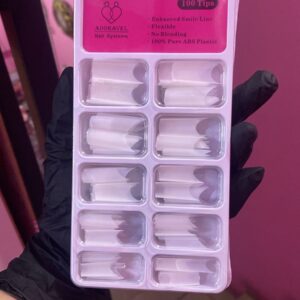 Tips  cuadrados  Natural 100 piezas