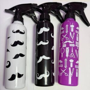 Atomizadores (spray) para cabello  estampado de bigotes y tijeras