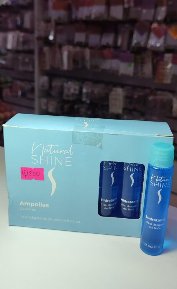 Caja de Ampollas Capilares Hidratante  Natural Shine