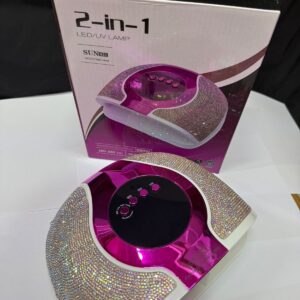 Lámpara Fucsia  con incrustaciones de diamante LED/UV 2 IN 1  SUN S21
