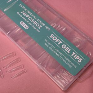 Tips para sof gel  240piezas cristal