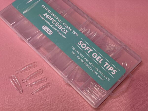 Tips para sof gel  240piezas cristal