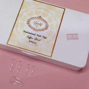 Tips  para sof gel coffin short  cristal  Lovely