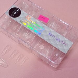 Tips 3D diamond  cristal  para sof gel con diseño caja pequeña