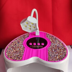 Lámpara SUN BT 7  forma de corazón fucsia con lampara sof gel