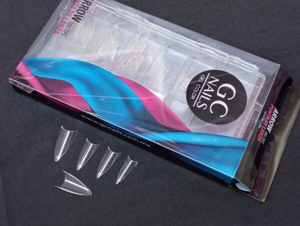 Tips Stiletto cortos cristal GC