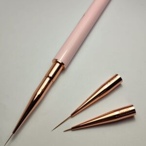 Pincel liner con cambio de puntas rosado belleza kolinky