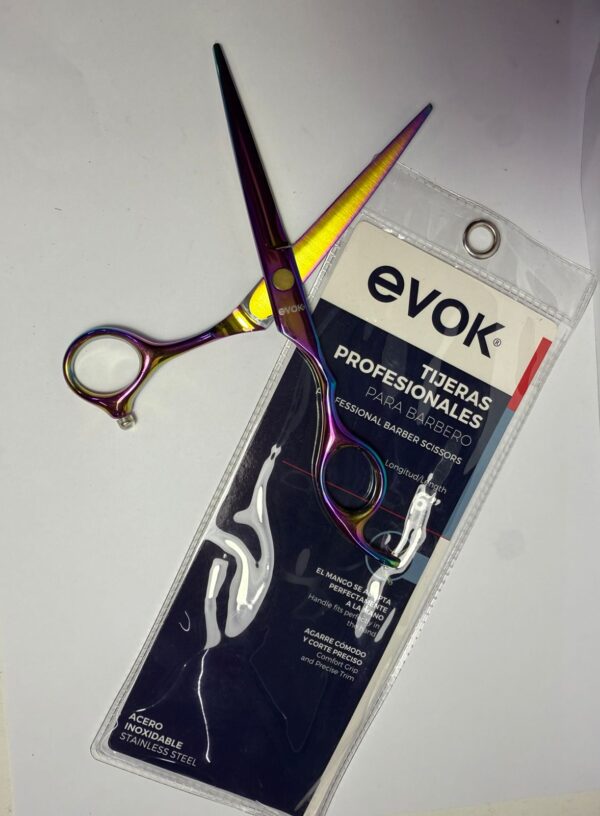 Tijera para cabello  tornasol  Evok