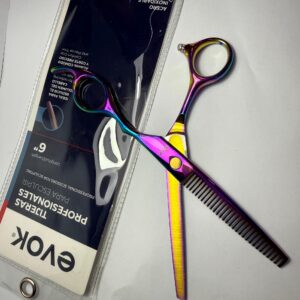 Tijera  Evok  profesional tornasol para cabello degrafilado