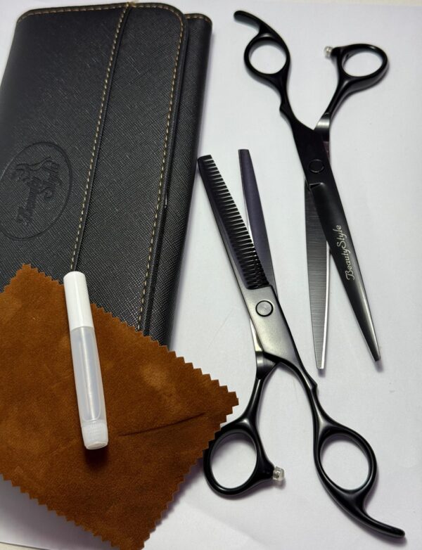 Kit de tijera  para cabello color negro Beauty Style