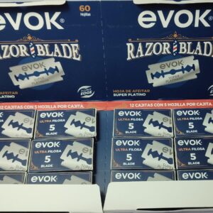 caja de gilet (repuesto de navaja)  para barberia evok