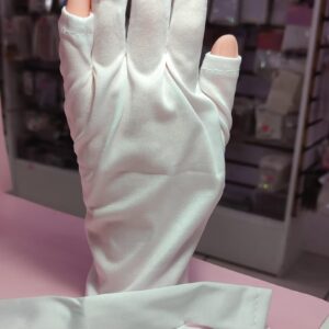 Guantes para prevenir los rayos UV color blanco