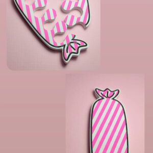 Separadores de dedos forma de dulce color rosado