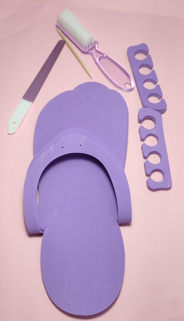 Kit para pedicura color morado