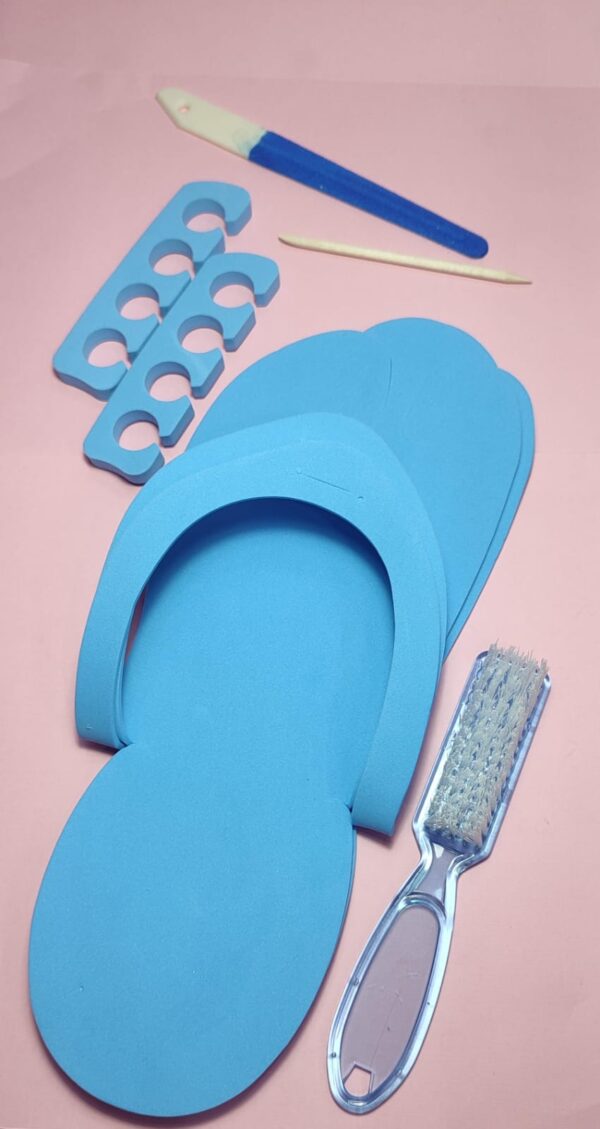 kit   para pedicura  color azul