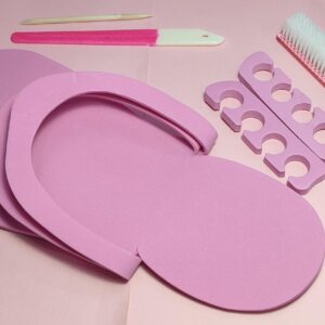 Kit para pedicura color rosado