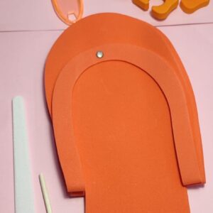 Kit para pedicura color naranja