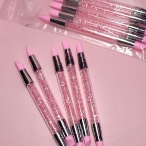 kit de pinceles de goma  color rosa