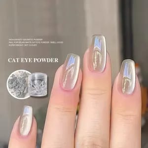 Efecto ojo gato  porcelana en polvo