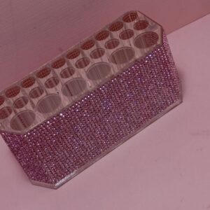Porta Pincel  con brios rosado