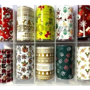 Foil  navideño  tono dorados y verde